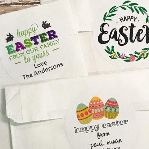 Easter Personalized Round Stickers