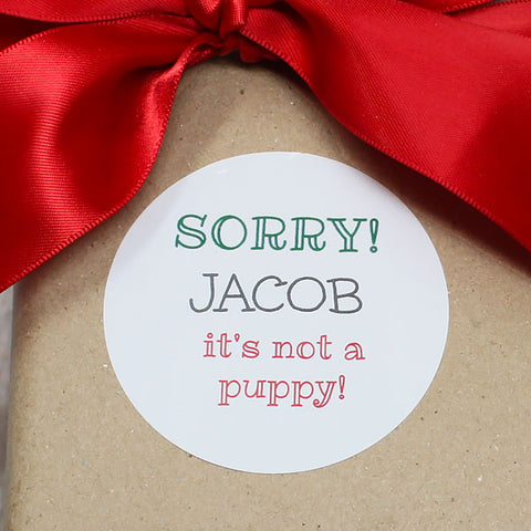 It's Not a Puppy Gift Stickers