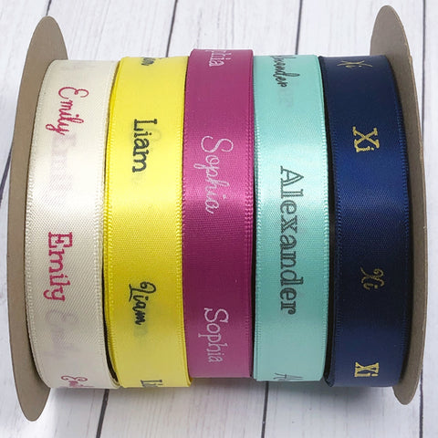 Personalized Continuous Satin Name Ribbon
