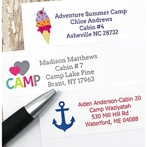 Camp Return Address Labels &amp; Stickers