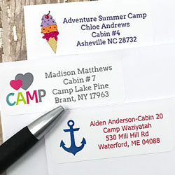 Camp and School Personalized Address Stickers