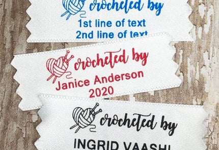Collection image for: Custom Crochet Labels for Handmade Items