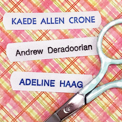 Custom Kids Iron On Labels for Camp or School