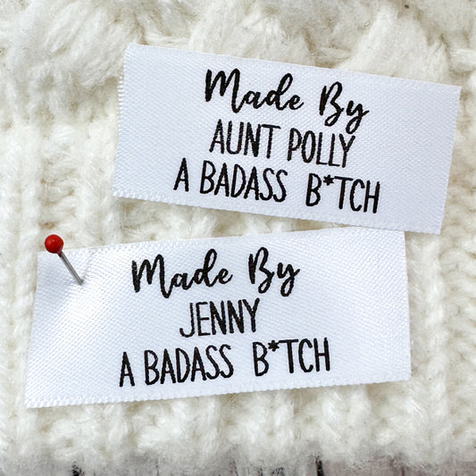 Personalized Satin & Humor Labels – Name Maker