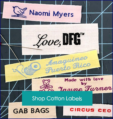 Cotton woven clothing labels