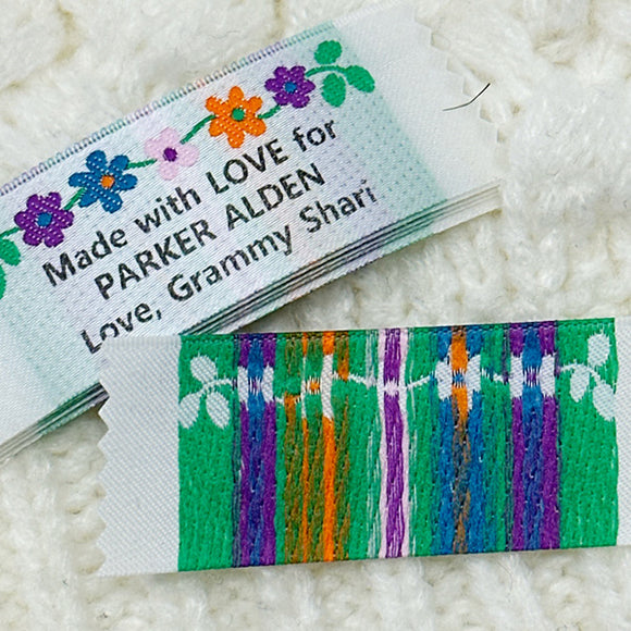 Clothing Label Style 22 Bright Floral