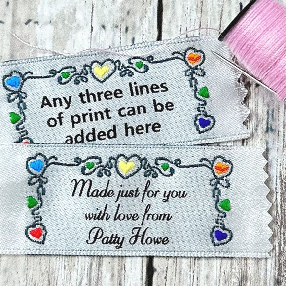 Woven Label F94 - 2 Lines of Text