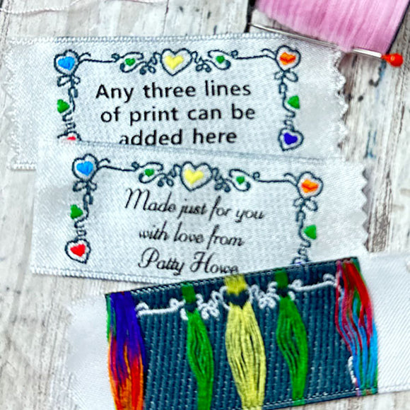 Woven Label F94 - 2 Lines of Text