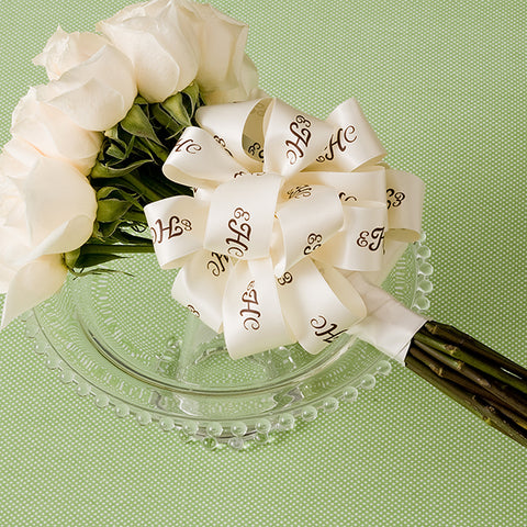 Our Wedding Day Ribbon Printed Wedding Ribbon - Our Wedding Day - Wh —  Crafted Gift Inc., Wedding Ribbon