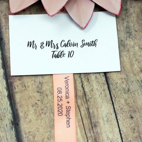 Personalized Wedding Satin Ribbon 7/8 - 36 Colors