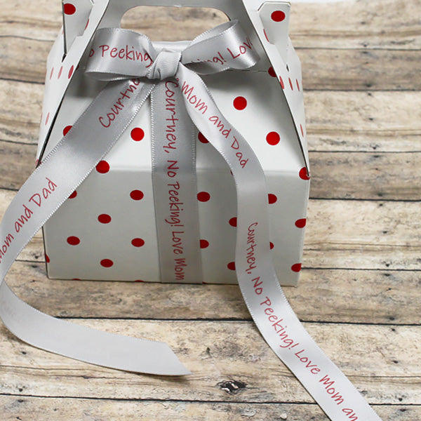 Personalized Holiday Satin Gift Ribbon 5/8