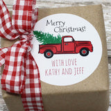 Christmas Truck Gift Stickers