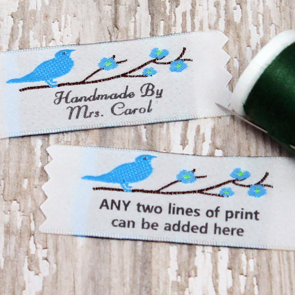 Clothing Label Style 34 Bird on Branch