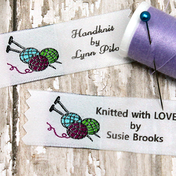 Woven Fabric Labels for Handmade Items - Personalized Name Labels
