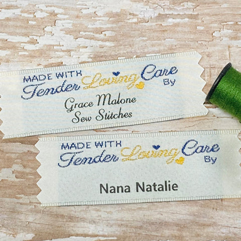 Fabric Labels for Makers Organic Cotton Sewing Tags for Handmade Items and  Clothing, Customized 