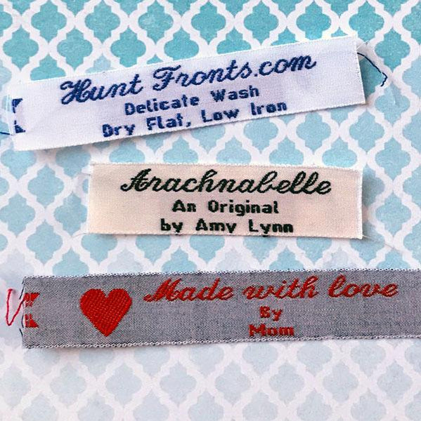 20x50mm Iron On Labels,Cotton With Logo or Text Sewing Label,tags for  knitted things,Custom