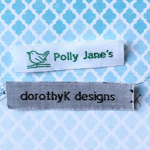 Woven Label F34 One Line of Block Text