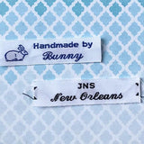 Woven Label F98 2 Lines of Text
