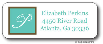 Initial Address Labels - 14 colors available