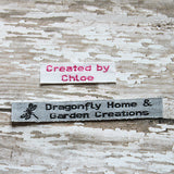 Woven Label #F16- 2 Lines of Text