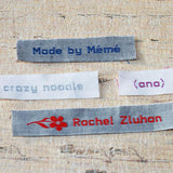 Woven Label F34 One Line of Block Text