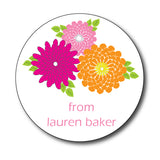 Round In Bloom Gift Stickers