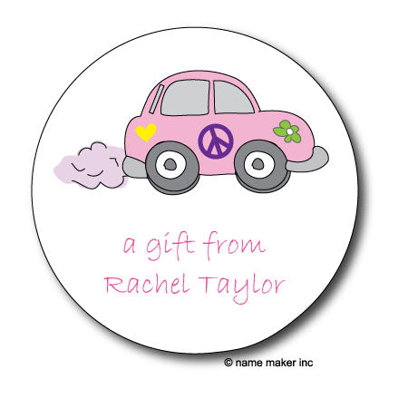 Round LoveBug Gift Stickers