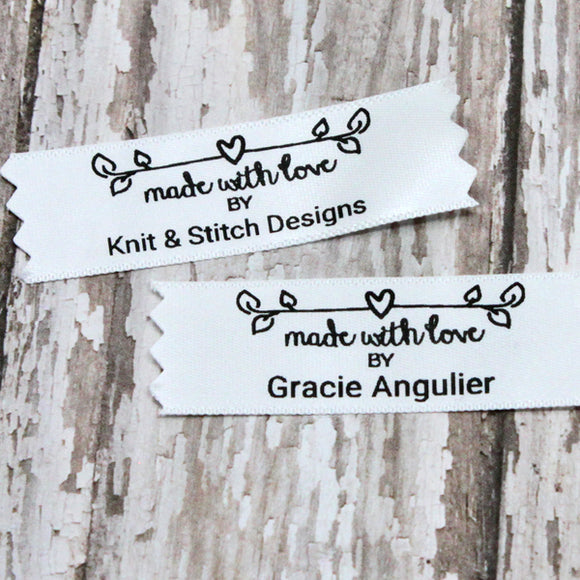 Made with Love By Vine Satin Label