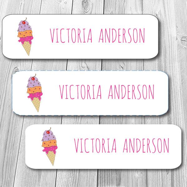 Ice Cream Mini Waterproof Stickers