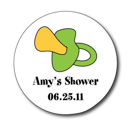 Round Pacifier Gift Stickers