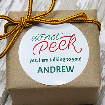 Do Not Peek Gift Stickers