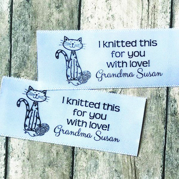 Printed Cat Satin Label