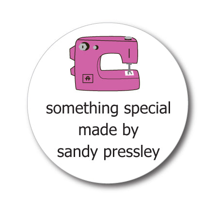 Round Sewing Machine Gift Stickers