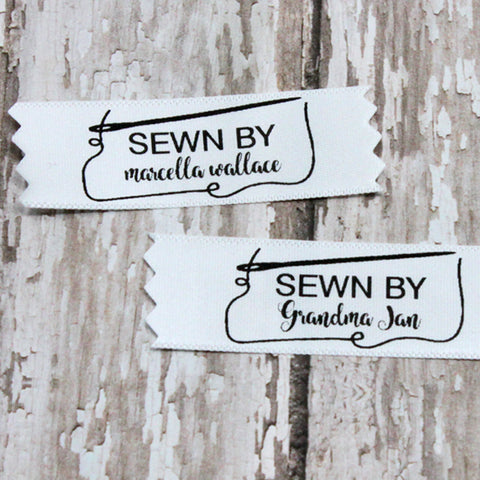 Sewn By Needle & Thread Satin Label
