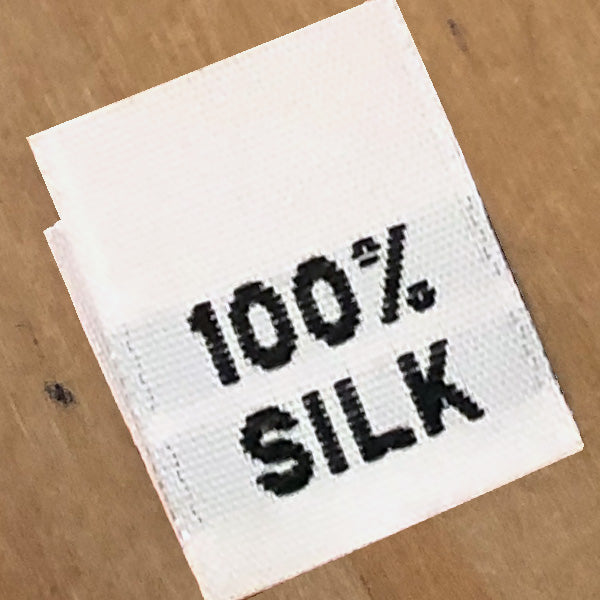 100% Satin Fabric Content Label - Clothing Content Tags