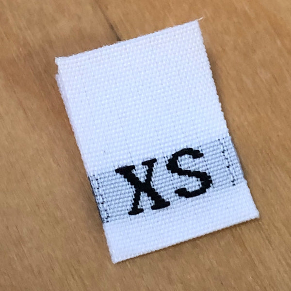 Size XS Woven Labels