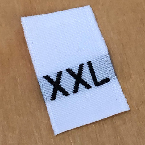 Size XXL Woven Labels