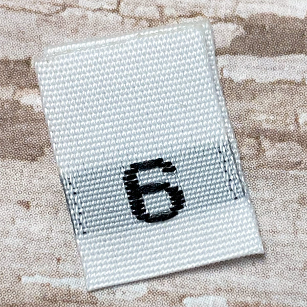 Size 6 Woven Labels