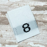 Size 8 Woven Labels