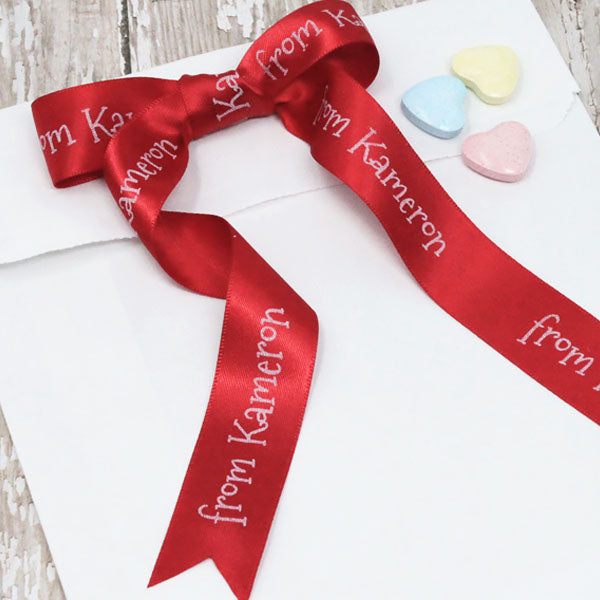 Valentine's Day Ribbon  Shop Custom Printed Valentine Ribbons for Sale -  Name Maker