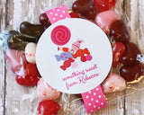 Round Valentine Candy Gift Stickers