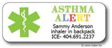Asthma Medical Waterproof Label