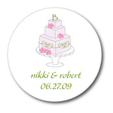 Round Wedding Cake Gift Stickers