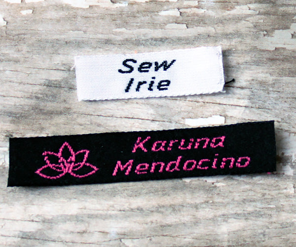 Woven Label F17- 2 Lines of Text, Italics