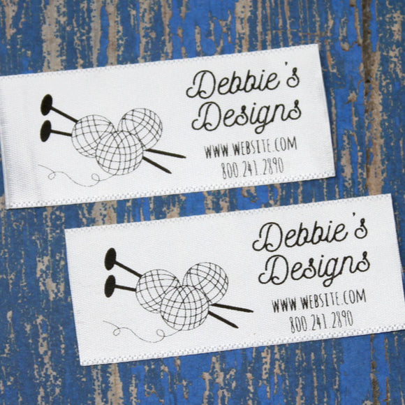 Printed Knit Satin Label
